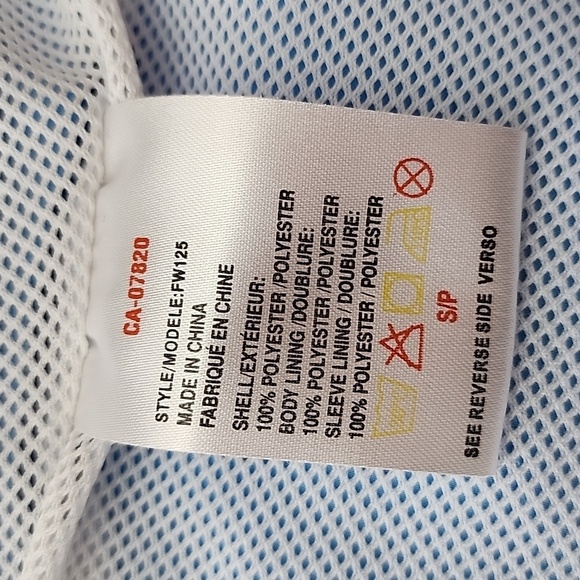 FILA Women's Sky Blue Mesh Lined Lightweight Zip Up Windbreaker Jacket Size S - Picture 11 of 16